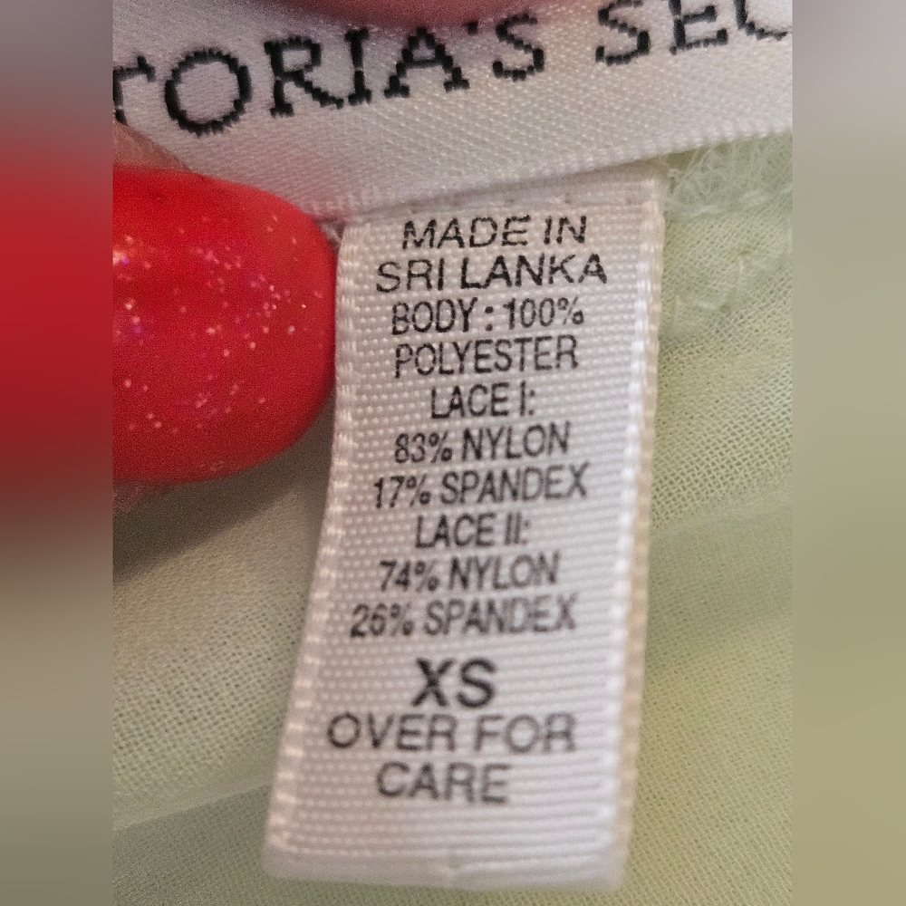 Victoria's Secret Mint Green Lace Chemise Overlay Satin Size XS - Picture 11 of 11